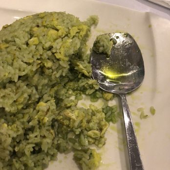 Little Pepper - Look at how oily the scallion fried rice is - Szechuan Near Me - College Point, New York
