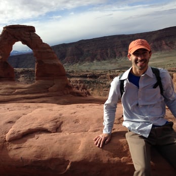 Arches National Park - Delicate Arch - was windy at the top - Parks Near Me