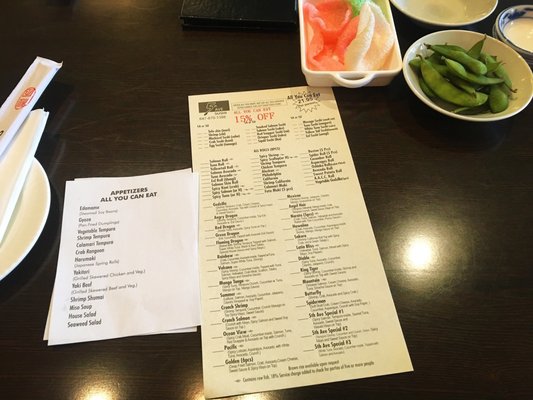 Menu photo 1 5th Avenue Sushi Arlington Heights, IL Menu photo 1 5th Avenue Sushi Arlington Heights, IL