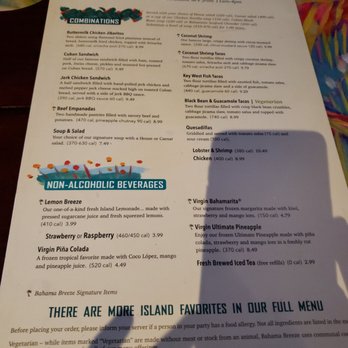 Bahama Breeze - Lunch menu - Bars Near Me - Kennesaw, Georgia