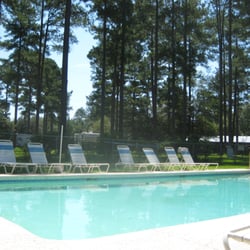 Hidden River Resort - Pool with RV sites in the background