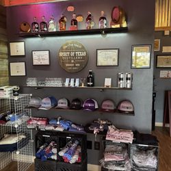 Spirit of Texas Distillery - Merch wall