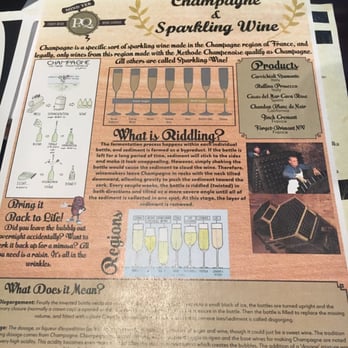 Mind Yer Ps & Qs - Very informative handout made for the sparkling wine event - Pubs Near Me - Knoxville, Tennessee