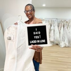 Laced in Love - I said YES! to my dress at Laced in Love!