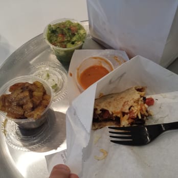 Guasaca - Mechada arepa with chips and guasaca and plantains - Venezuelan Near Me - Raleigh, North Carolina