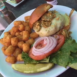 The Lone Wilson burger...super tasty!!! Angus beef, fried jalapeños, pepper jack cheese, chipotle BBQ and fresh, paired with perfect tots! The Lone Wilson burger...super tasty!!! Angus beef, fried jalapeños, pepper jack cheese, chipotle BBQ and fresh, paired with perfect tots!
