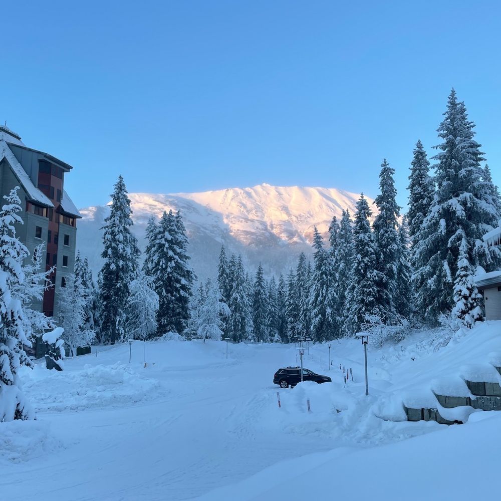 View from outside the spa.