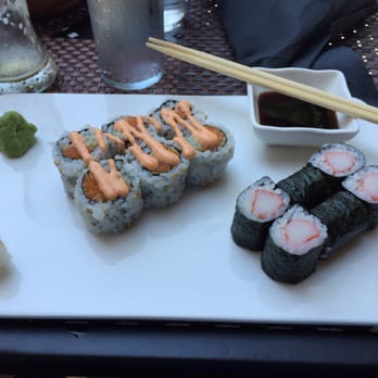 Pink Basil - Spicy salmon, Kani, shrimp. - Asian Fusion Near Me - Mystic, Connecticut Pink Basil - Spicy salmon, Kani, shrimp. - Asian Fusion Near Me - Mystic, Connecticut