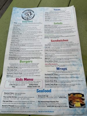 Menu photo 2 Hammerheads On the Beach Ocean City, MD