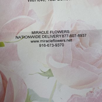 Miracle Flowers - Photo showing fulfillment by Miracle Flowers - Florists Near Me - sacramento, California