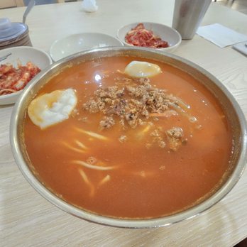 Mdk Noodles - 2. Knife Cut Noodle in Spicy Chicken Broth ($17.99). 3/21/2026 - Korean Near Me - Anaheim, California