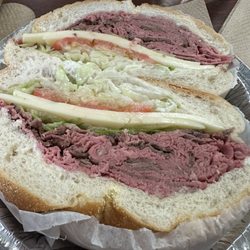 M&R United Deli And Convenience - Boars Head roast beef with provolone, lettuce tomato mayo and oil/vinegar on a roll and bag of potato chips ~ $13