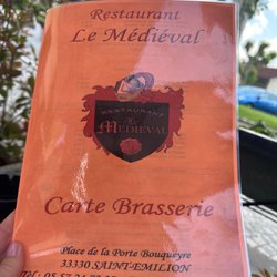 le médiéval - Menu