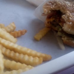 J's Drive-In - Number 8 Combo Pastrami Burger, med fries, med drink. $7.59