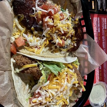 Torchy's Tacos - Trailer park (fried chicken) & sausage taco - Tacos Near Me - Austin, Texas Torchy's Tacos - Trailer park (fried chicken) & sausage taco - Tacos Near Me - Austin, Texas