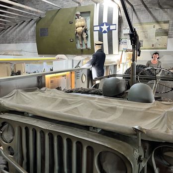 Castletown D-Day Centre - Inside. Climb in the Jeep - Museums Near Me - Portland, DOR
