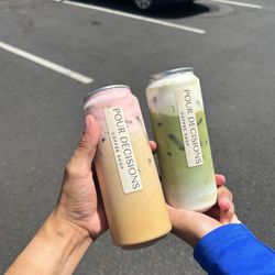 The 3 Amores on the left was really good if you like a cinnamon flavor. The vanilla matcha on the right is good too!