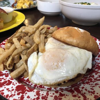 Rising Son - Breakfast Burger with Fries - Southern Near Me - Avondale Estates, Georgia Rising Son - Breakfast Burger with Fries - Southern Near Me - Avondale Estates, Georgia