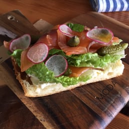Salmon ciabatta