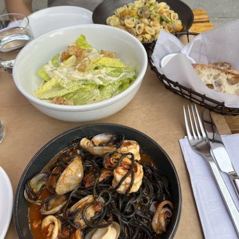 Barbalu Bklyn - caesar salad, squid ink and orecchiette - Italian Near Me - Brooklyn, New York