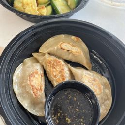 Pan Fried Chicken Basil Dumplings