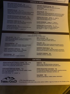Menu photo 4 Sierra Gold Las Vegas, NV