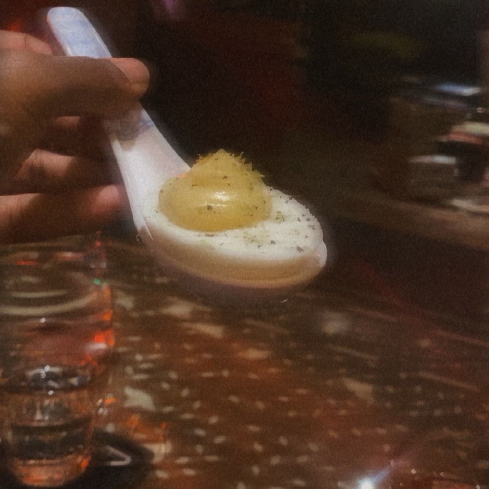 Deviled egg Jell-O shot