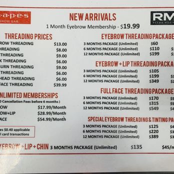 Shapes Brow Bar - Full service menu (as of Nov 2019) - Hair Removal Near Me - Savannah, Georgia Shapes Brow Bar - Full service menu (as of Nov 2019) - Hair Removal Near Me - Savannah, Georgia