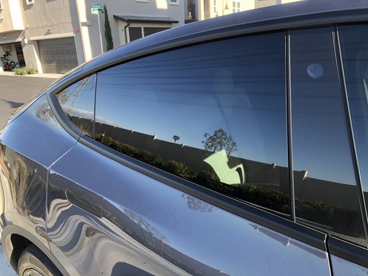Photo of All-Points Automotive - Redondo Beach, CA, US. 15% Front, 50% Back IRX to blend factory tint on Model Y. I have white seats