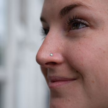 SIX16 Body Piercing - White gold Nostril Piercing - Piercing Near Me - Pittsburgh, Pennsylvania