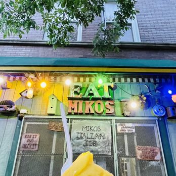 Miko's Italian Ice - Pick 2: Mango on the top, passion fruit on the bottom. Highly recommend! - Shaved Ice Near Me - Chicago, Illinois Miko's Italian Ice - Pick 2: Mango on the top, passion fruit on the bottom. Highly recommend! - Shaved Ice Near Me - Chicago, Illinois