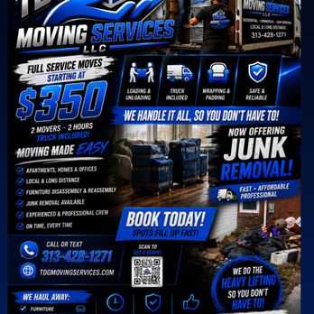 TDG Moving Services - Movers Near Me - Romulus, Michigan TDG Moving Services - Movers Near Me - Romulus, Michigan