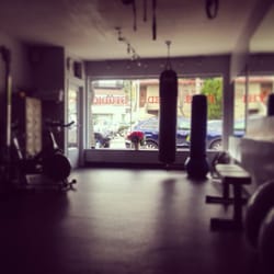 Phys Ed Studio - Our view from within. We have a heavy bag for heavy punchers. Basic cardio boxing drills work wonders in weight loss.