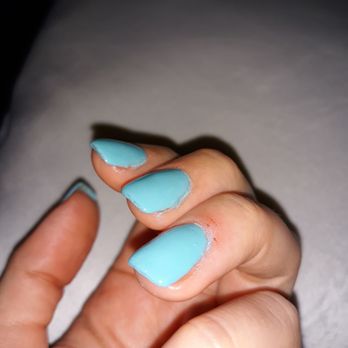 Royal Nails - Acrylic fill, baby blue color - Nail Salons Near Me - Anaheim, California