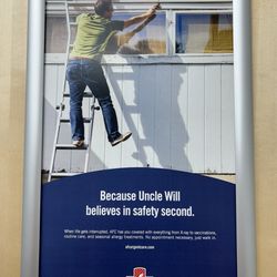 AFC Urgent Care Norfolk - Guy on a ladder about to fall off. Funny.