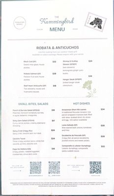 Menu photo 3 The Hummingbird Los Angeles, CA Menu photo 3 The Hummingbird Los Angeles, CA
