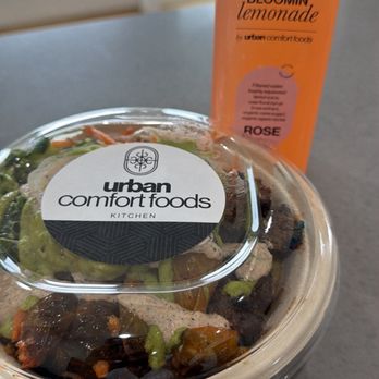 Urban Comfort Foods Kitchen - Medium bowl and a rose lemonade! - Caribbean Near Me - Carson, California Urban Comfort Foods Kitchen - Medium bowl and a rose lemonade! - Caribbean Near Me - Carson, California