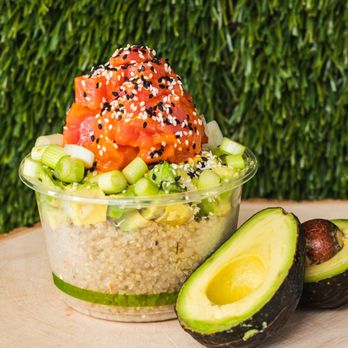 Vale Food - a bowl of food with avocado and salmon - Acai Bowls Near Me - Boca Raton, Florida Vale Food - a bowl of food with avocado and salmon - Acai Bowls Near Me - Boca Raton, Florida