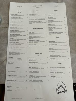 Menu photo 1 Great White Melrose West Hollywood, CA Menu photo 1 Great White Melrose West Hollywood, CA