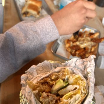Dog Haus - I got a breakfast Cajun burrito, and chilli cheese fries, and their little burger. - New American Near Me - Sandy, Utah Dog Haus - I got a breakfast Cajun burrito, and chilli cheese fries, and their little burger. - New American Near Me - Sandy, Utah