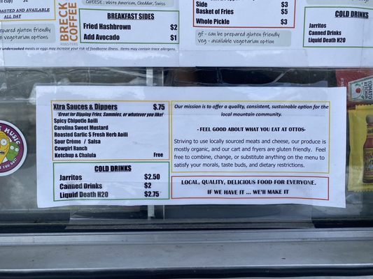 Menu photo 3 Otto's Food Cart Alma, CO