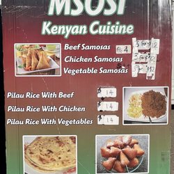 Msosi Kenyan Cuisine - Another menu (in front of their food truck)