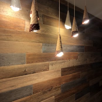 The Greenery Creamery - Interior Cone Lights - Desserts Near Me - Orlando, Florida