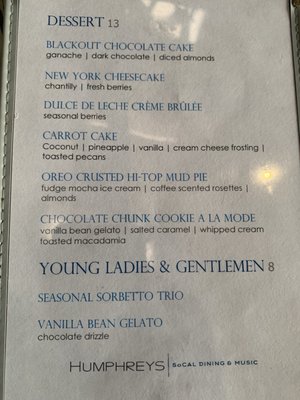 Menu photo 6 Humphreys Restaurant San Diego, CA Menu photo 6 Humphreys Restaurant San Diego, CA
