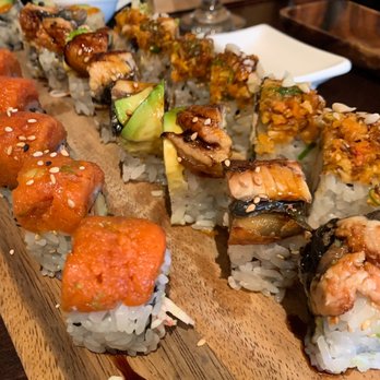 Sushi Prince - Left to right: geisha roll, dragon roll, and spicy spider - Japanese Near Me - Fairfax, Virginia