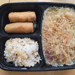 Lumpia House - Pancit, garlic rice and two pork lumpia