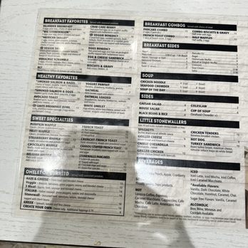 Stonewalls - Menu breakfast till 3pm - American Near Me - Marco Island, Florida