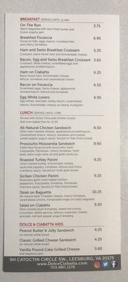 Menu photo 7 Dolce & Ciabatta Bakery Cafe Leesburg, VA
