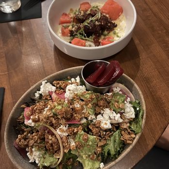 The Ravenous Pig - Gatherer Salad with beets on the side and Pork Belly - New American Near Me - Winter Park, Florida The Ravenous Pig - Gatherer Salad with beets on the side and Pork Belly - New American Near Me - Winter Park, Florida