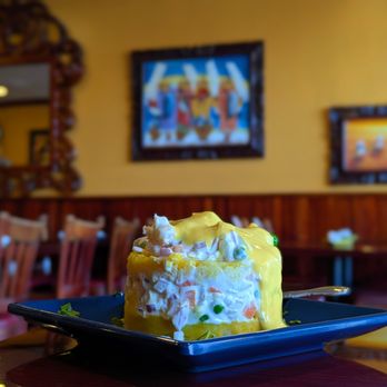Inka Mama's - The Shrimp Causa, a classic Peruvian appetizer, was the best dish of the night. - Peruvian Near Me - Foothill Ranch, California